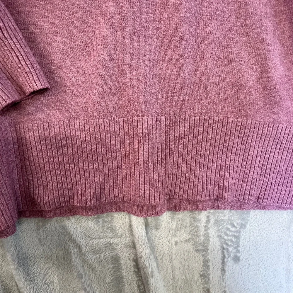 ANA A NEW APPROACH‎ Women's Pink Heathered V-Neck Sweater Tunic Plus Size 3X